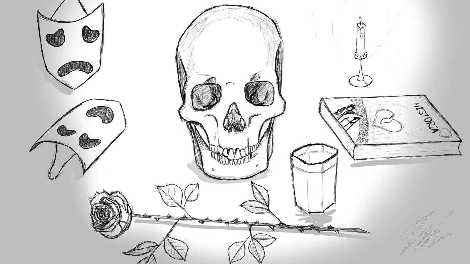Skull sketch